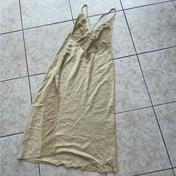 Vintage Victoria’s Secret silky golden Long maxi slip Negligee y2k Nightgown L - Picture 8 of 11
